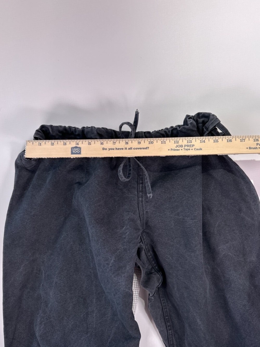 LIONS Men’s Wide Leg Canvas Pants Faded Black Drawstring one size - Picture 8 of 12